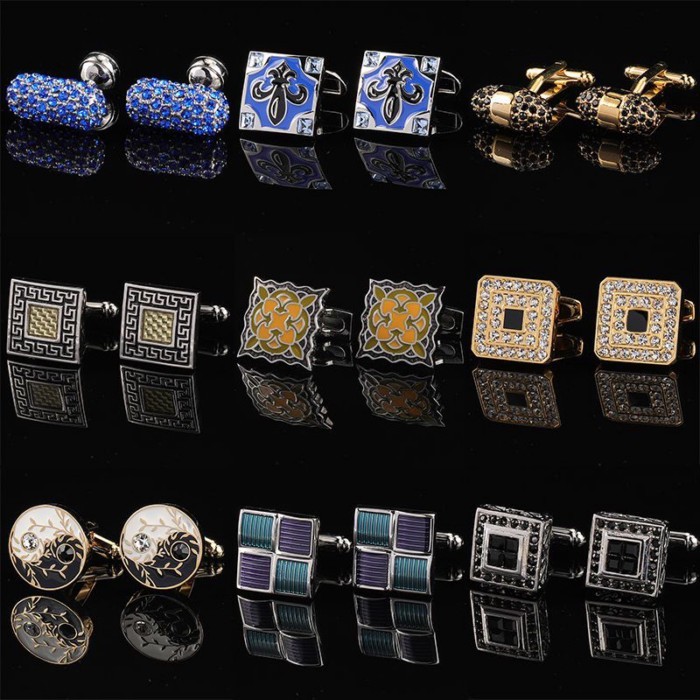 [กล่องของขวัญ] ชุดสูทผู้ชาย French CUFFLINKS Cuff Studs CUFFLINKS Cuff Studs Shirt Buttons Cuff Butt