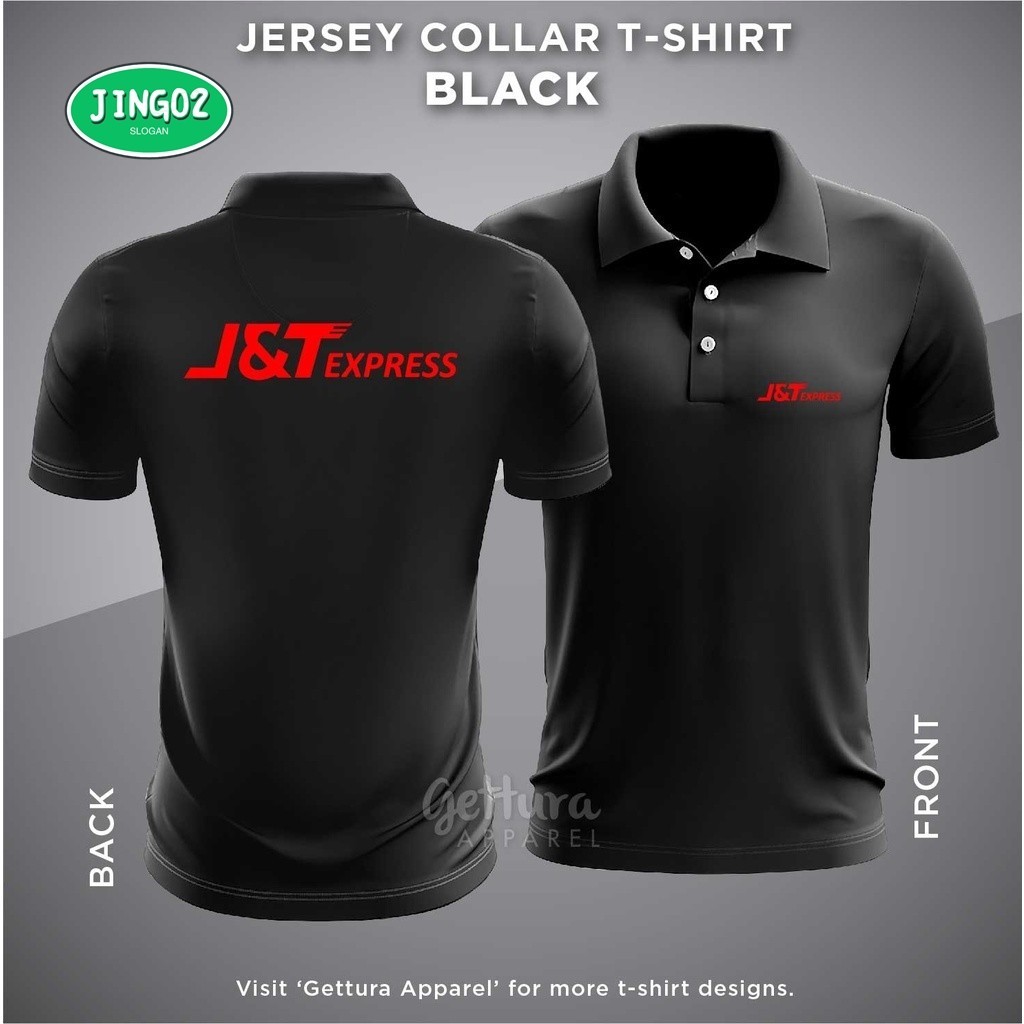 (JING02 )JNT Delivery เสื้อยืดแขนสั้นคอปก Jersey / xS - 5XL/ POLO Microfiber / ชุดทํางานและจัดส่ง
