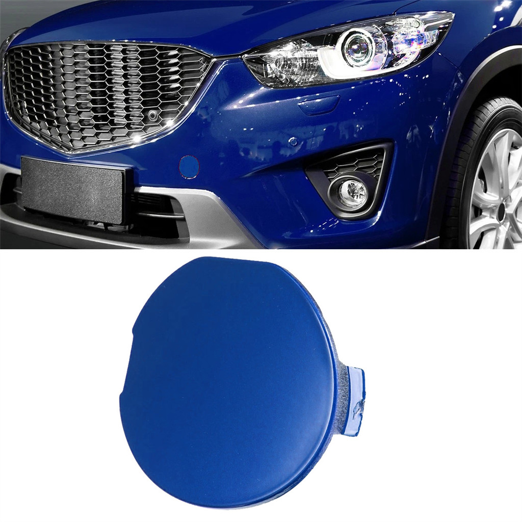 Blue กันชนหน้า Tow Hook Eye Cover Cap Fit สําหรับ Mazda CX-5 2017-2019 KB8A50A11