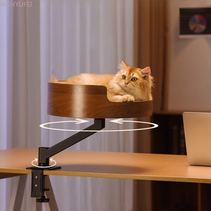 Desktop Floating Cat Climbing Frame Round Nest Cat Bed Mat Pet Products Supplies Box Cat Beds Couch