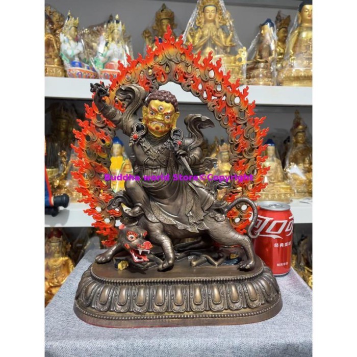 Exclusive 36CM Large Buddhism Guru Dorje Drollo Guru Rinpoche Super power embodiment COPPER Buddha