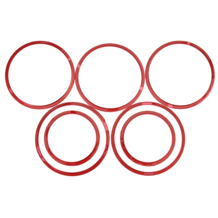7Pcs Red Exterior A/C Air Vent Outlet Ring Cover Trim for Mercedes Benz C Class 2015 W205 C180 C200