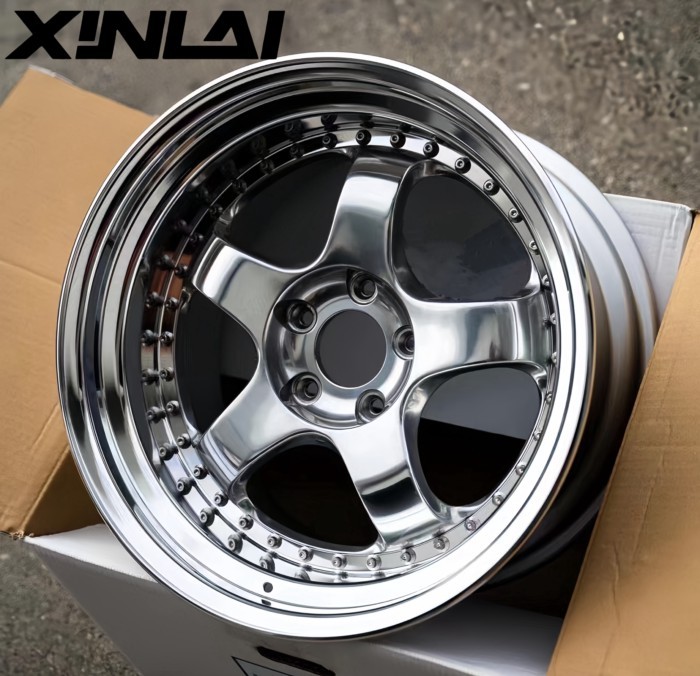 XINLAI  Deep Lip Concave 2 Piece Wheel 5x120 5*130 5x114.3 17 18 19 20 21 22 23 24 Inch Rims Passen