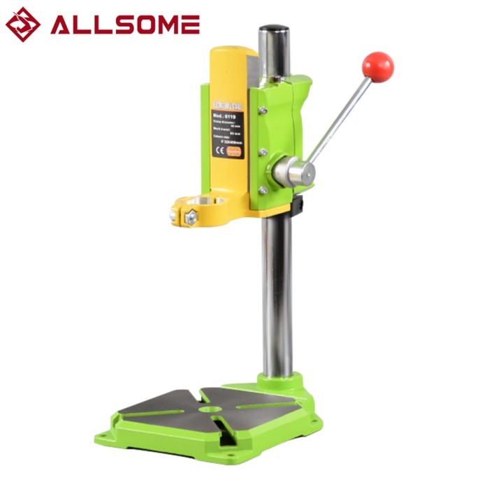 ALLSOME BG6127 Drill Press Stand Mini Electric Drill Bracket 90 Degree Rotating Fixed Frame Workben