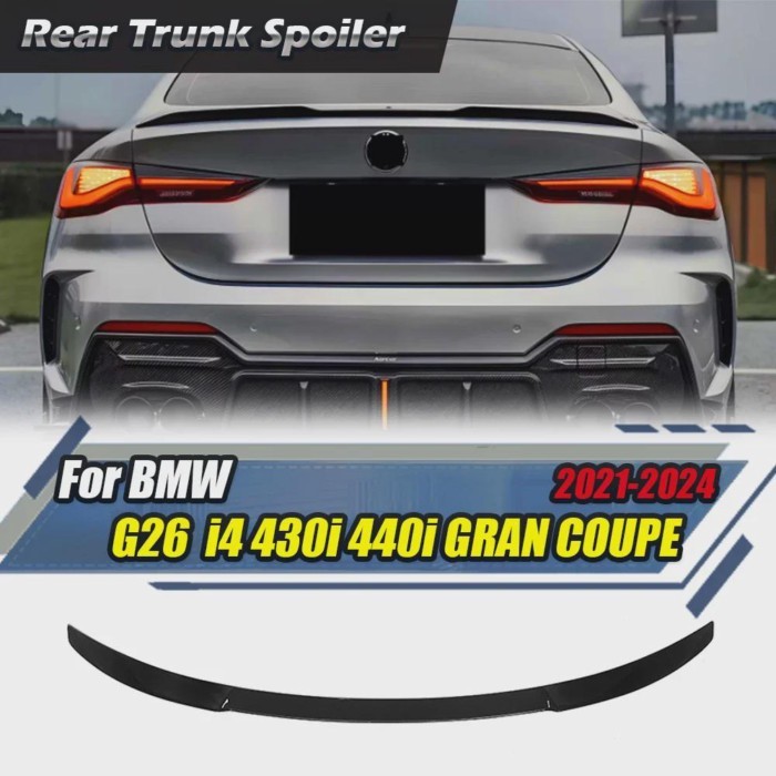 For BMW 4 Series G26 430i 440i M440i I4 Gran Coupe 2021 2022 2023 2024 M3 Style Car Rear Trunk Spoi