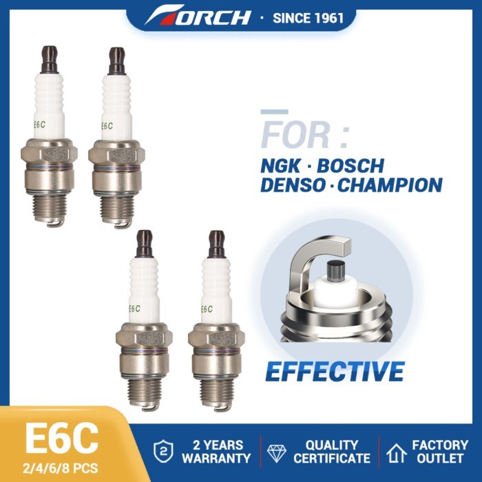 2-8PCS Spark Plug Torch E6C Replace Candles for B6HS for Denso W20FS-U for SUZUKI 09482-00095 09482