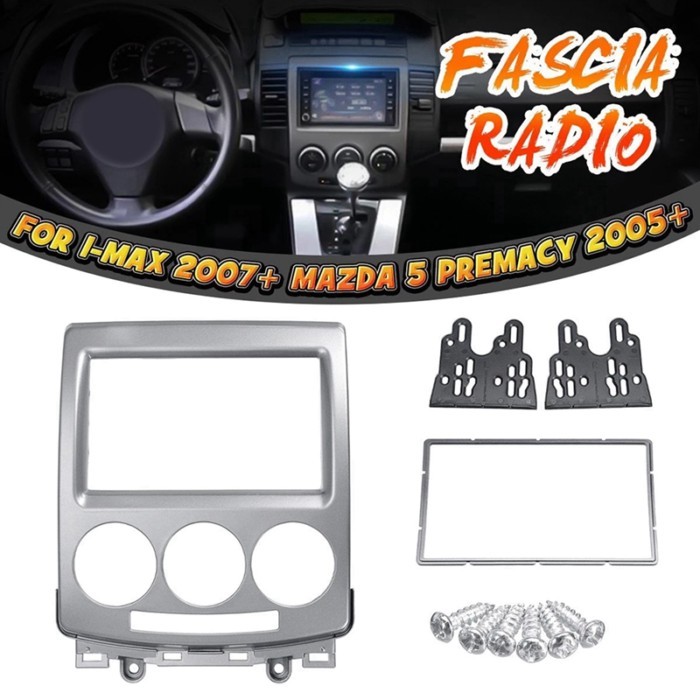 DVD Stereo Panel For Ford I-Max 2007+ MAZDA 5 Premacy 2005+ 2 Din Audio Radio Fascia CD Trim Kit Fr