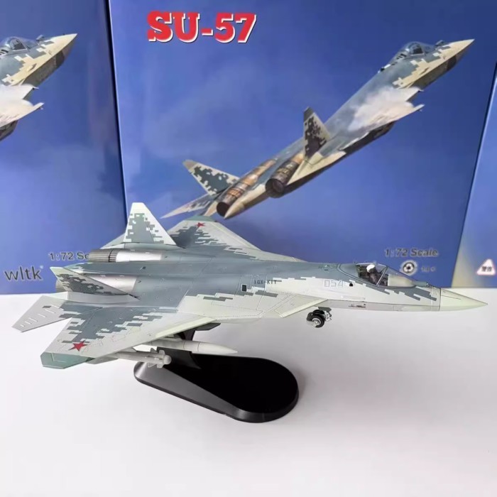 WLTK1: 72 รัสเซีย SU57 Su 57 Fighter ลูกปัด Marine Exhibition จําลองเครื่องบินรุ่นผลิตภัณฑ์สําเร็จรู