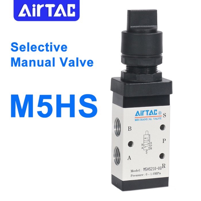 Airtac Mechanical Valve M5HS110/210-08/06 Selective Control Valve Manual Valve Pneumatic Valve