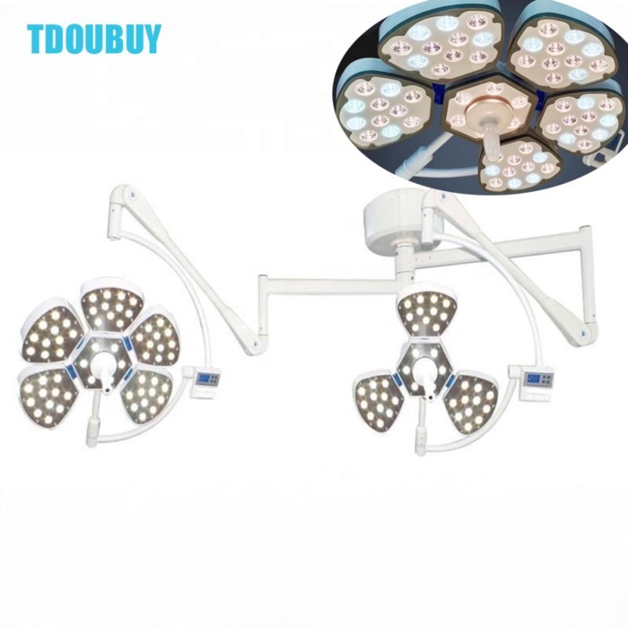 TDOUBUY Double head Flower Type Ceiling LED Surgery shadowless operating surgical lamp operation th