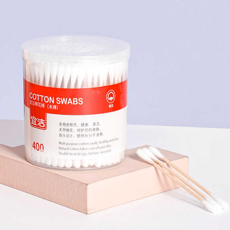 ไม้ Swabs สําลี 9898 Yijie 2 ไม้ Swabs สําลีหลอดผ้าฝ้าย Double-ended ครัวเรือนเด็กผ้าฝ้าย Swabs 9898