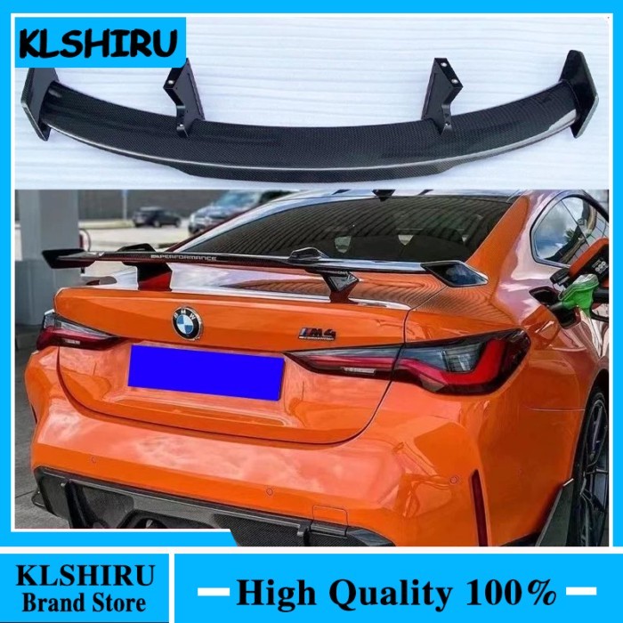 For BMW 4-Series G82 F36 G80 G23 G22 2-Door Sedan & 2020-2022 M4 Style Rear Wing Spoiler Lip Real C