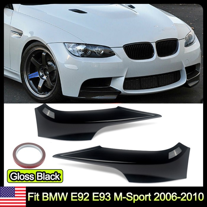 For BMW 3 Series Front Bumper Splitter Spoiler Lip for -BMW E92 E93 M Sport style M3 2007 2008 2009