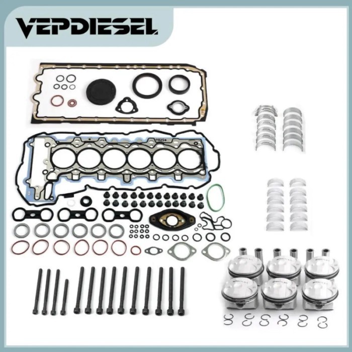 N52B25 Engine Overhaul Pistons Seals Kit Φ82mm STD 11:1 For BMW 325i 525i Z4 E90 E60 E89 2.5L L6 Au