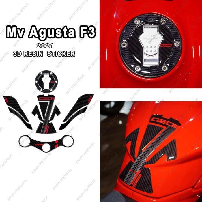 New agusta F3  Sticker Motorcycle Accessories 3D Epoxy Resin Sticker kit For Mv Agusta F3 2021 Non-
