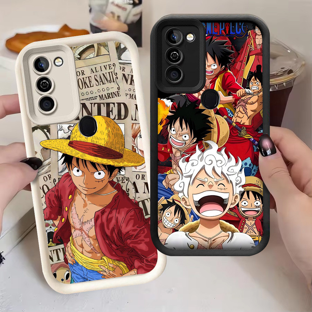 G-22 One Piece Luffy Casing สําหรับ Infinix HOT 11 10 12 Play สีดําและสีขาว