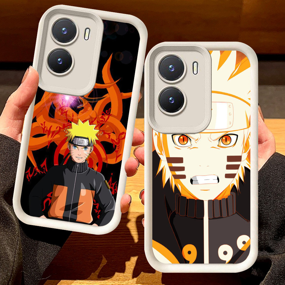 G-6 Naruto Casing สําหรับ VIVO Y55 V19 Neo T1 Y75 V17 5G สีดําและสีขาว