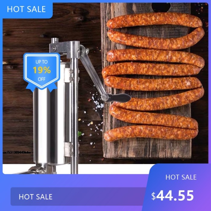 7252025 Useful Household Sausage Stuffer Vertical Stainless Steel Sausage Stuffer Commercial Sausag
