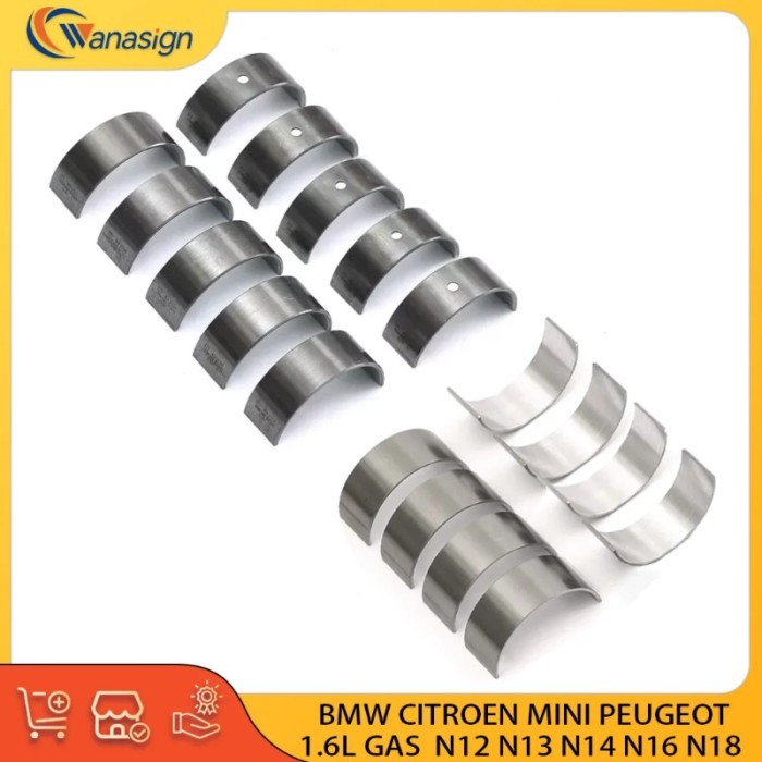 ENGINE Crankshaft & Con-rod bearing Set For BMW CITROEN MINI PEUGEOT 1.6L 1.6T L4 16V GAS 1.6 L T N