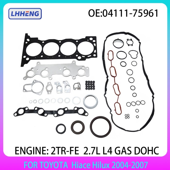 Engine Cylinder Full Gasket Set For TOYOTA Hiace Hilux 2TR-FE 2TR TRJ120 2.7L L4 GAS DOHC 2.7 L T 2