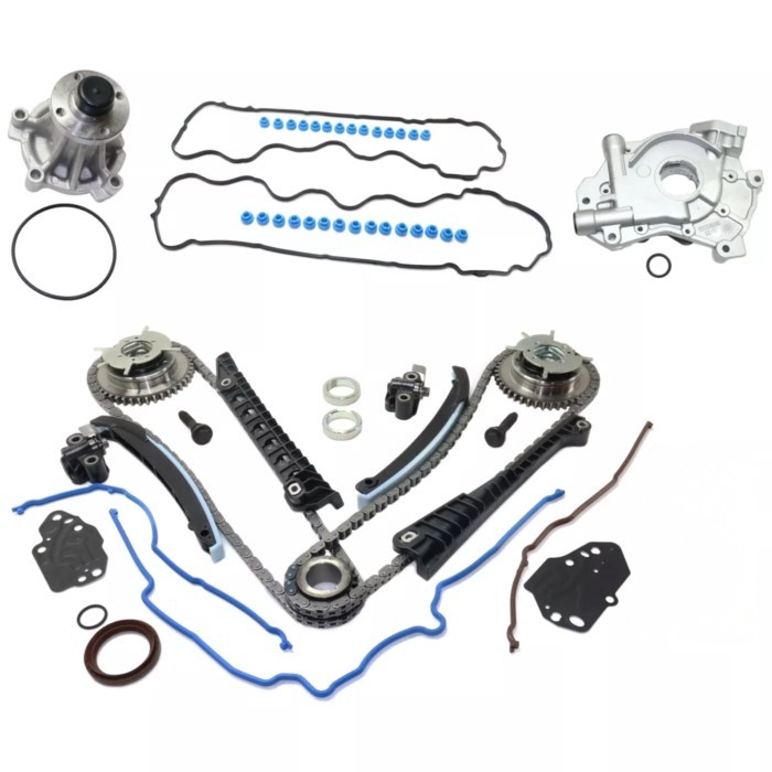 Engine Timing Chain Kit Water Oil Pump Valve Cover gasket 5.4 L V8 SOHC 3V Gas For FORD EXPEDITION