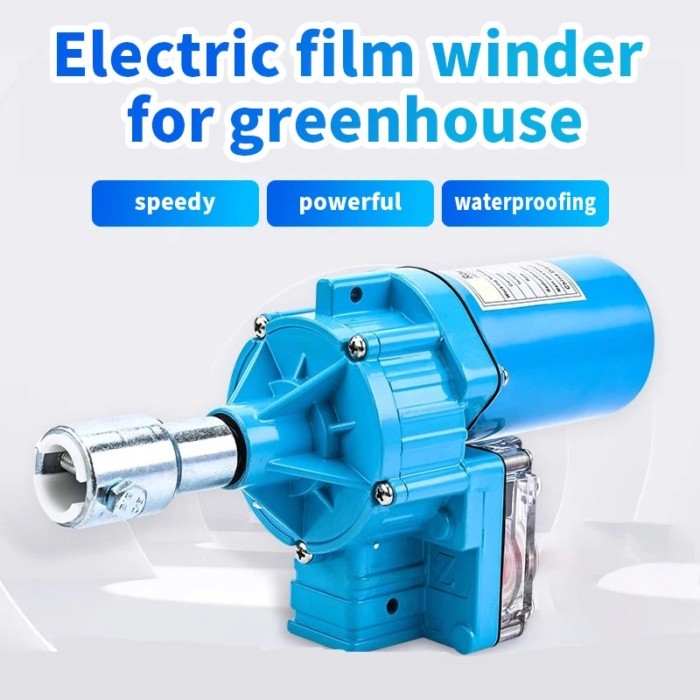 Electric film winder 24V greenhouse rolling machine greenhouse farm automatic air release accessori