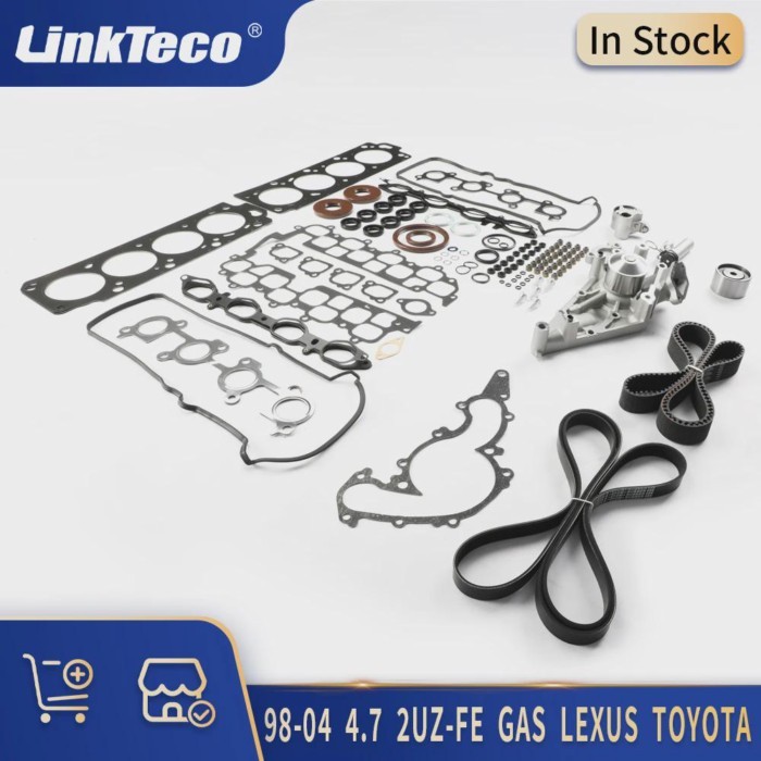 Engine Parts Full Gasket Set & Water Pump Kit 4.7 L 2UZ-FE GAS 98-04 For LEXUS GX470 LX470 TOYOTA 4