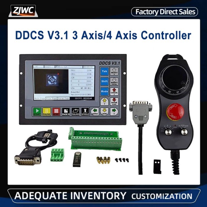 DDCSV3.1 3 Axis G Code CNC Offline Stand Alone Controller For Engraving Milling Machine DDCS V3.1+