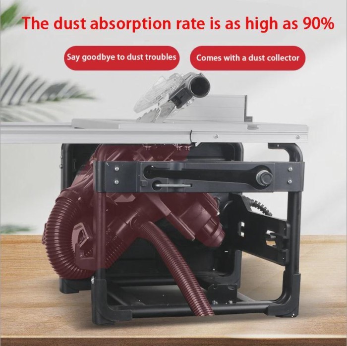 7-inch Floor Sliding Table Saw Electric Dust-Free Sliding Table Saw Woodworking Floor Miter Cutting