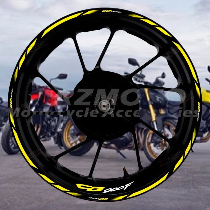 For CB900F Motorcycle Logo Wheel Decal Decoration Set 17 Inch Wheel Frame CB 900F Rim Reflective Wa