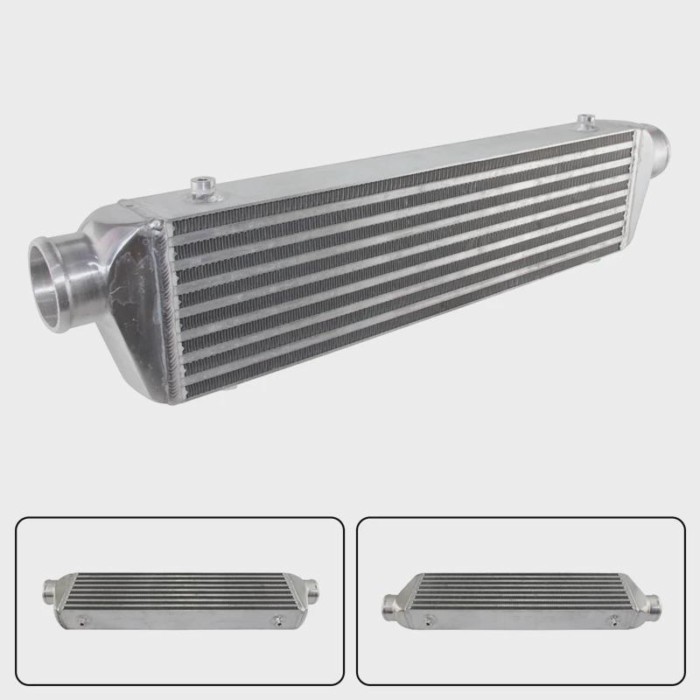 Universal Aluminum Bar & Plate FMIC Intercooler In/outlet 2.5" inch 64mm Turbo Engine 350HP to 35PS