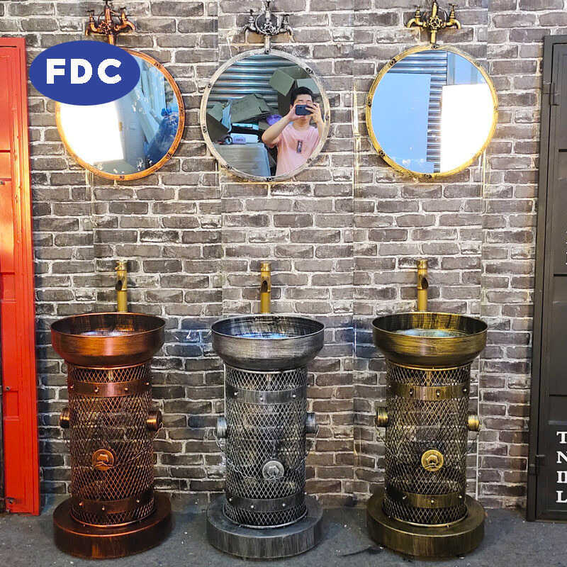 🔥 FDC อ่างล้างหน้าสไตล์อุตสาหกรรม อ่างล้างหน้าแบบวินเทจ อ่างล้างหน้าสร้างสรรค์ อ่างล้างหน้าแบบคอลัมน