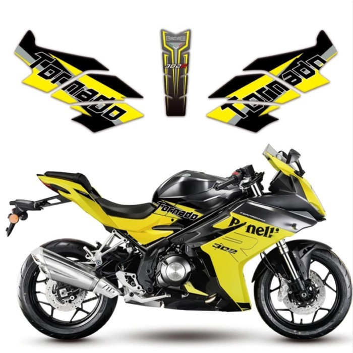 For Benelli Tornado 302R 302 R 252R Motorcycle Protector Anti slip Tank Pad tank Side Traction Stic