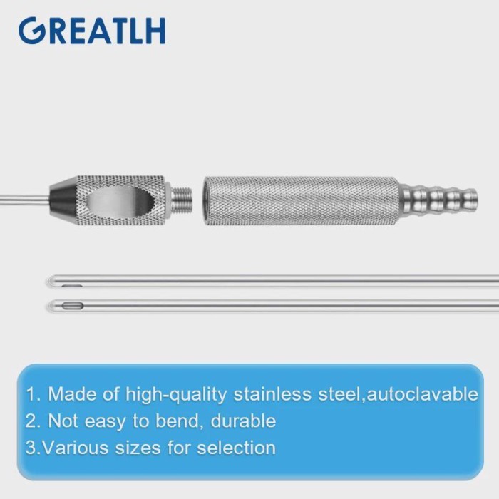 Single Hole Cannula Autoclavable Liposuction Cannula Needle Threaded Handle Fat Transplantation Too