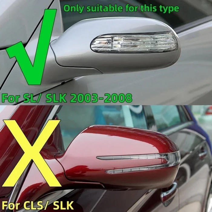 For Mercedes-Benz R171 W230 R230 SL500 SL600 SLK300 SLK350 2003-2008 Car Side Rearview Heated Rear