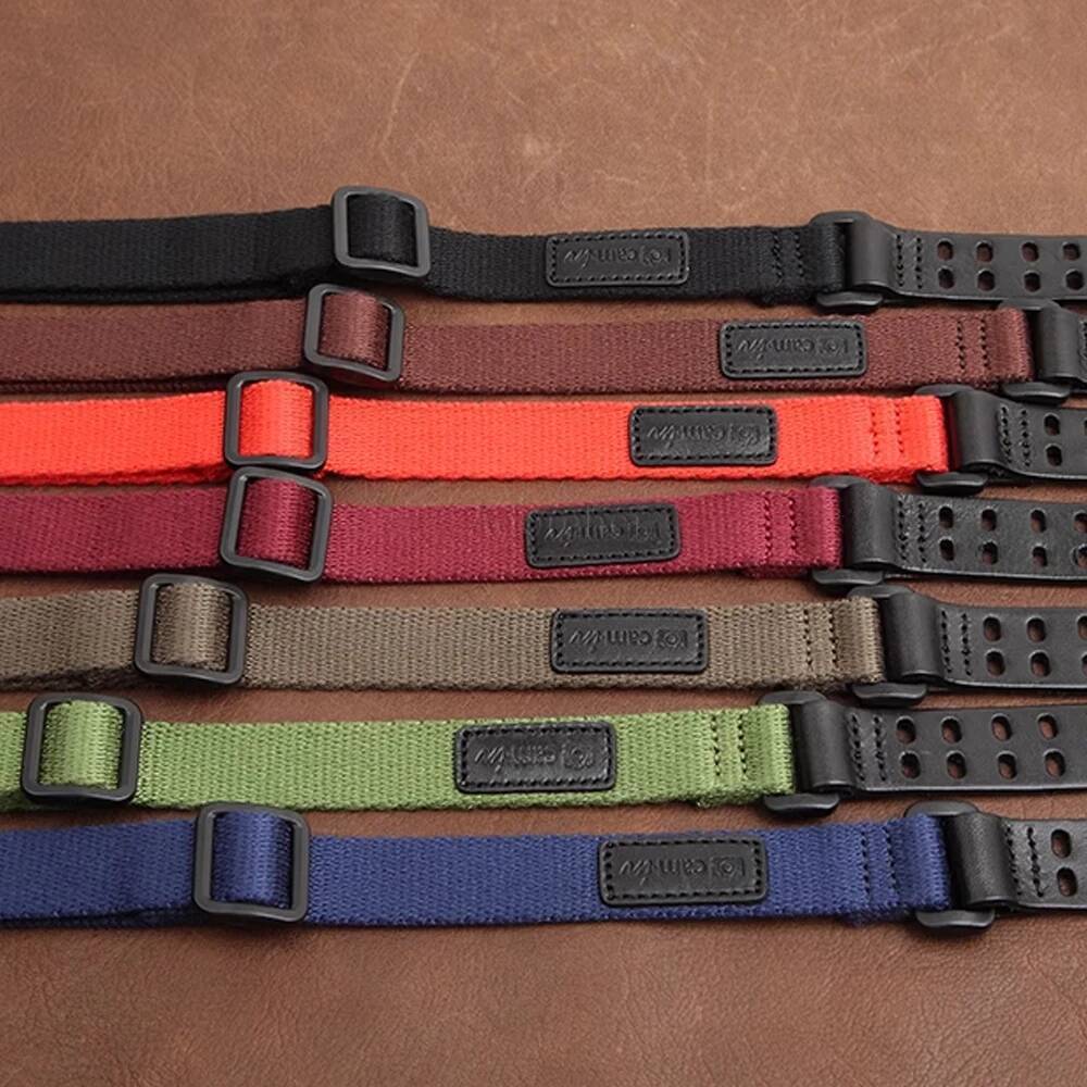 เข้ากันได้กับ Rollei Rolleiflex TLR กล้องฟิล์ม CS174 ปรับหนังผ้าฝ้ายคอสายคล้องไหล่เข็มขัด