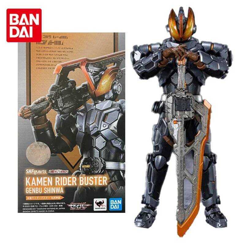 Bandai Genuine Kamen Rider Anime Figure SHF Saber Buster Genbu Shinwa Collectible Model Anime Actio