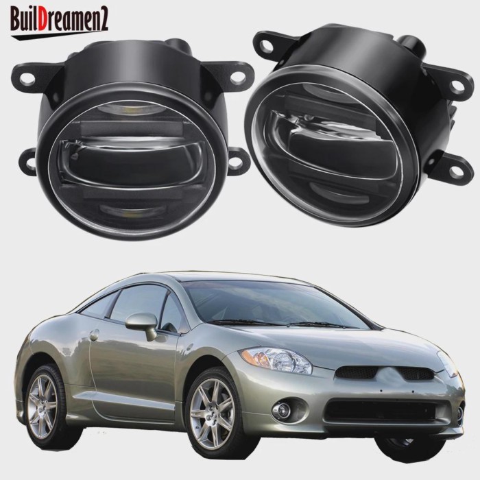 2IN1 Function 30W Aluminum LED Fog Light with DRL For Mitsubishi Eclipse 2006-2012 Car Front Fog Da