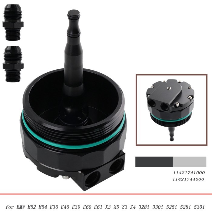 11421741000 M52 M54 Engine Oil Filter Cap oil cooling For BMW E36 E46 E39 E60 E61 X3 E83 X5 E53 Z3