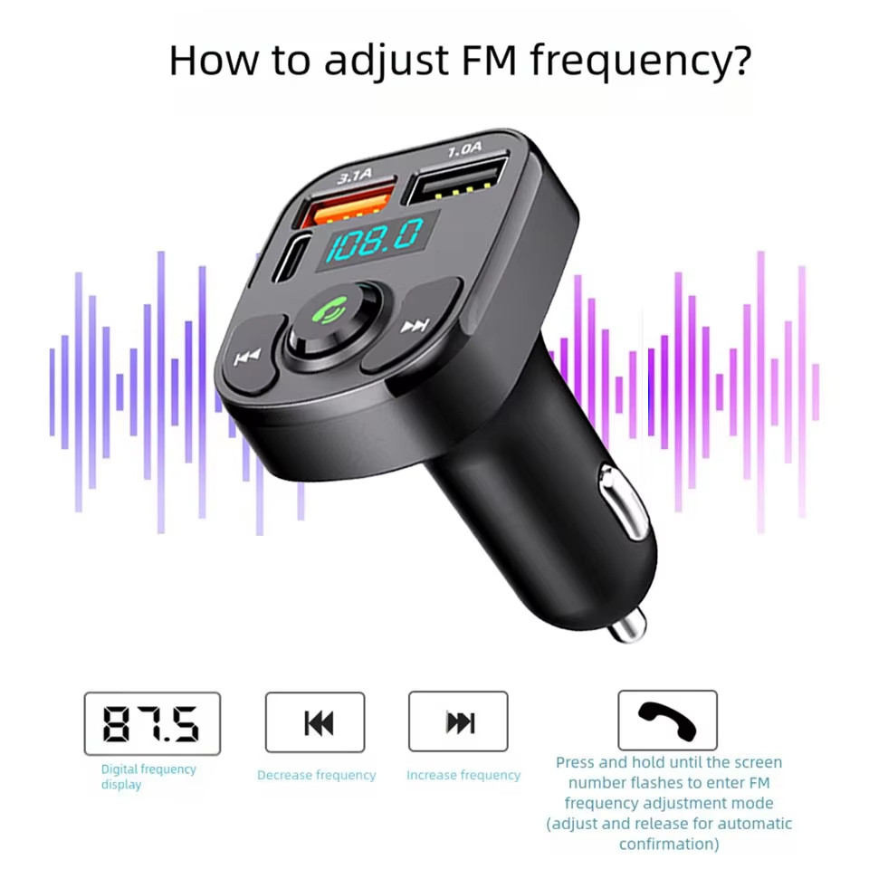 （ สินค้าขายร้อน ）3 IN 1 Dual USB Port Car Charger Bluetooth 5.0 เครื่องส่งสัญญาณ FM เครื่องเล่น MP3 ไดรฟ์ USB AUX อะแดปเตอร์เพลง ราคา ถูกที่สุด ดีลบีเคเค แกลเลอรีภาพที่ 9