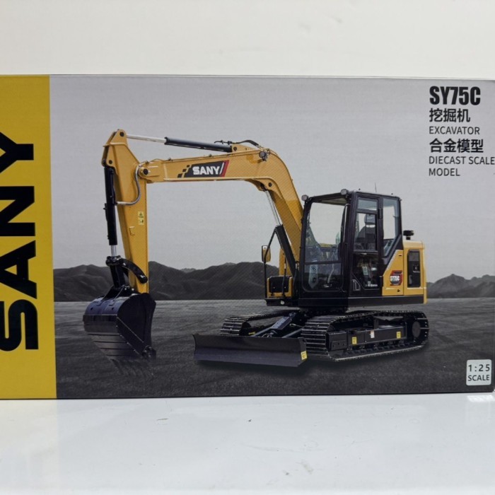 Sany Heavy Industry SY75C-9 จําลอง 1: 35 Scale Alloy Excavator