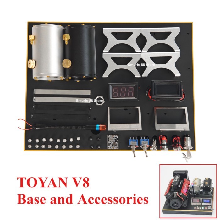 TOYAN V8 Engine Model Starter Kit Suitable for FS-V800 Eight Cylinder Micro Water-cooled Engine Mod