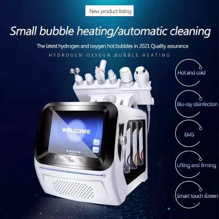 Korea H-Cool Hydrogen H2O2 Facial Machine Hot Air Small Bubble Microdermabrasion Hydra Water Peel F
