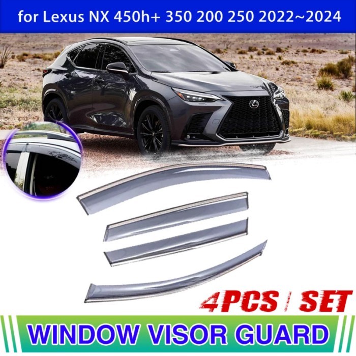 Window Visor for Lexus NX 450h+ 350 200 250 F Sport 2022 2023 2024 Vent Awning Sun Rain Eyebrow Gua