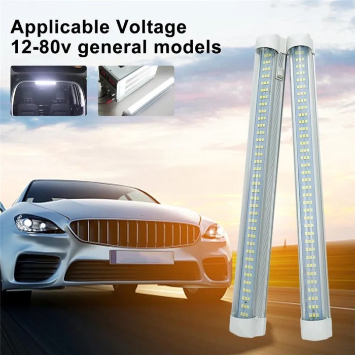 12V Car Interior Light Bar Indoor White LED Strip Light 108 LED Light Strip For Caravan Truck Marin