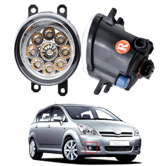 2pcs Car Front Bumper Halogen Fog Lamp LED Fog Lights H11 12V For Corolla Avensis Camry Verso MPV Z