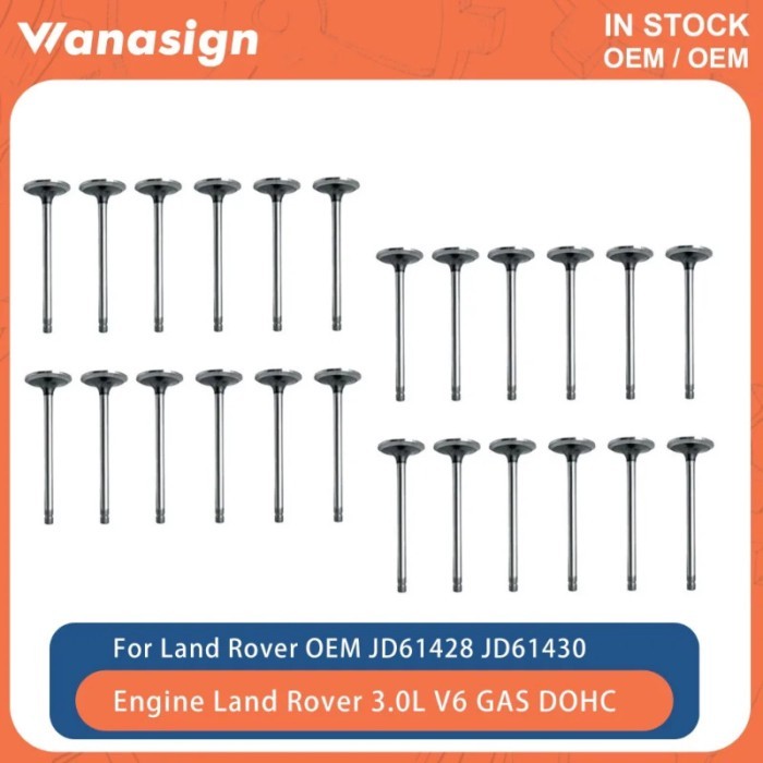 Engine Intake & Exhaust Valve Set Fit 3.0 L For Land Rover Discovery Range Rover Jaguar XF LR4 306D