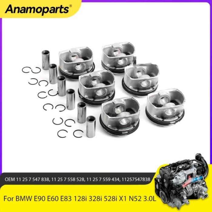 Engine Parts Piston Rings Set Fit 2.5 3.0 L GAS N52 For BMW E90 E60 E83 Z4 130i 128i 328i 528i 525x