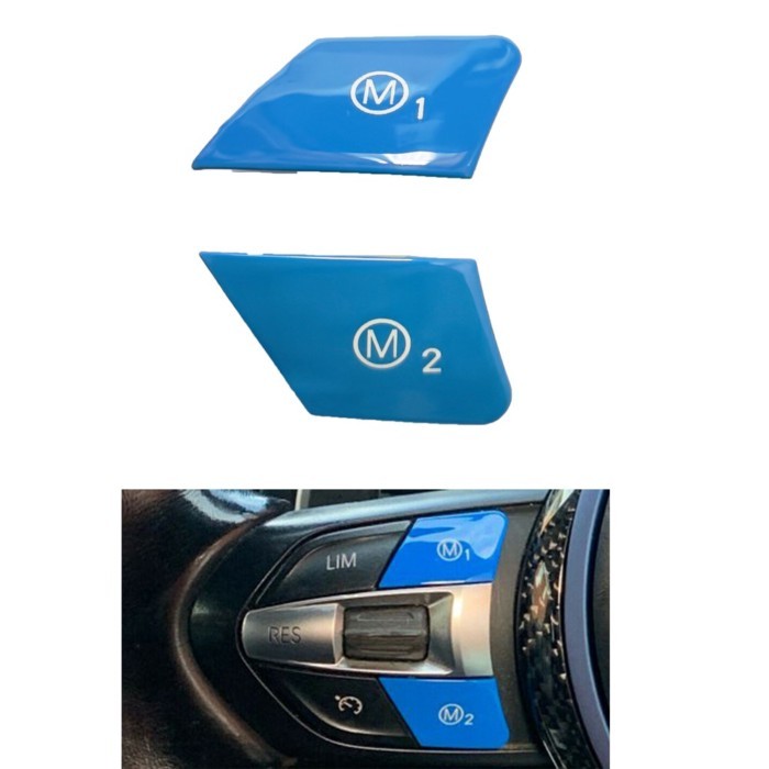 Bule Car Steering Wheel M1 M2 Button Fit for BMW M3 M4 M5 M6 X5M X6M F30 F20 F80 F82 F87