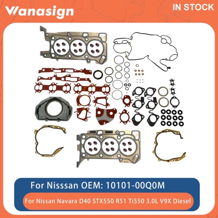 Engine Full Head Gasket Set Fit 3.0 T L V9X Diesel For Nissan Navara D40 STX550  Pathfinder R51 Ti5